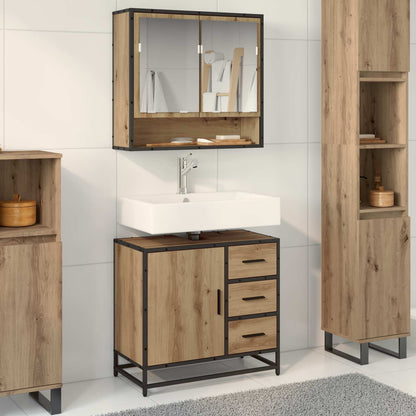 vidaXL Bathroom Furniture Set 2 pcs Artisan Oak Engineered Wood