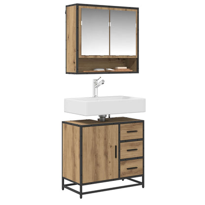 vidaXL Bathroom Furniture Set 2 pcs Artisan Oak Engineered Wood