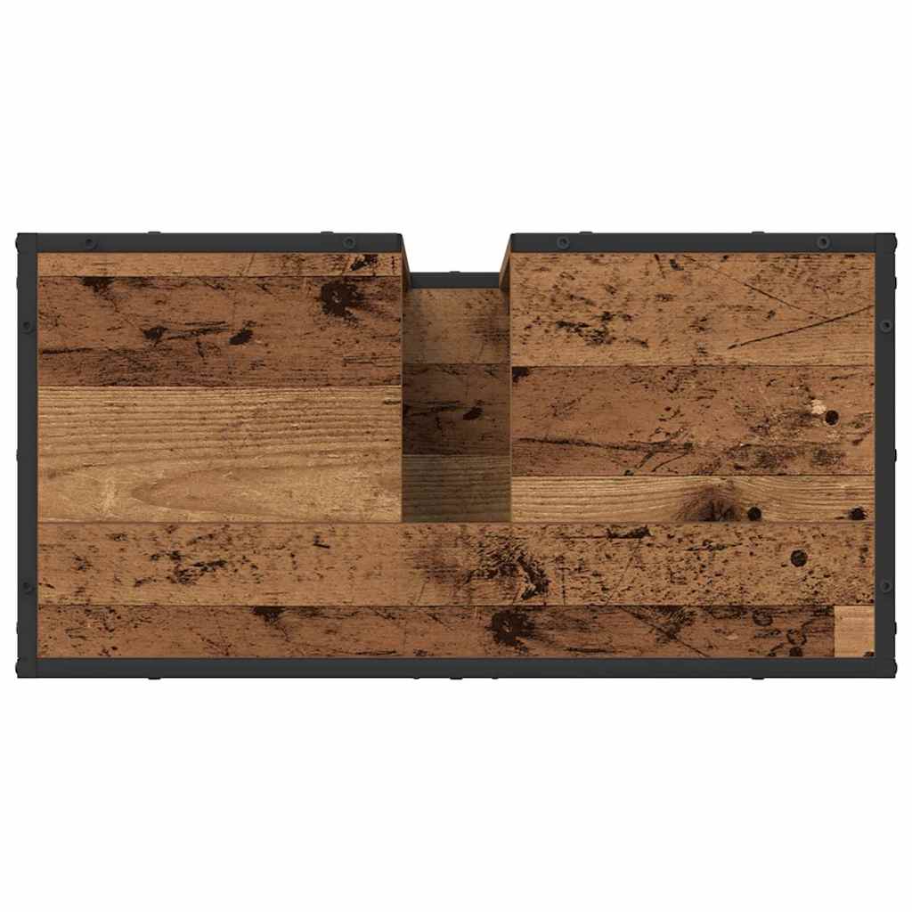 vidaXL Bathroom Furniture Set with Door 3 pcs Old Wood Engineered Wood