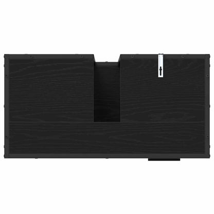 vidaXL Bathroom Furniture Set 3 pcs Black Oak Engineered Wood