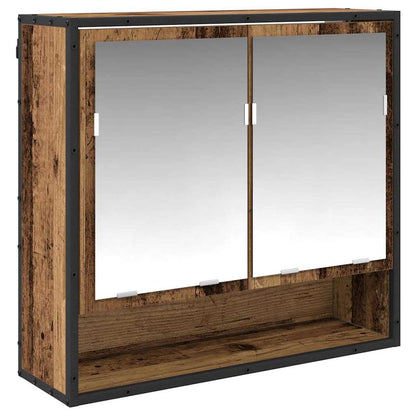 vidaXL Bathroom Furniture Set with Door 2 pcs Old Wood Engineered Wood