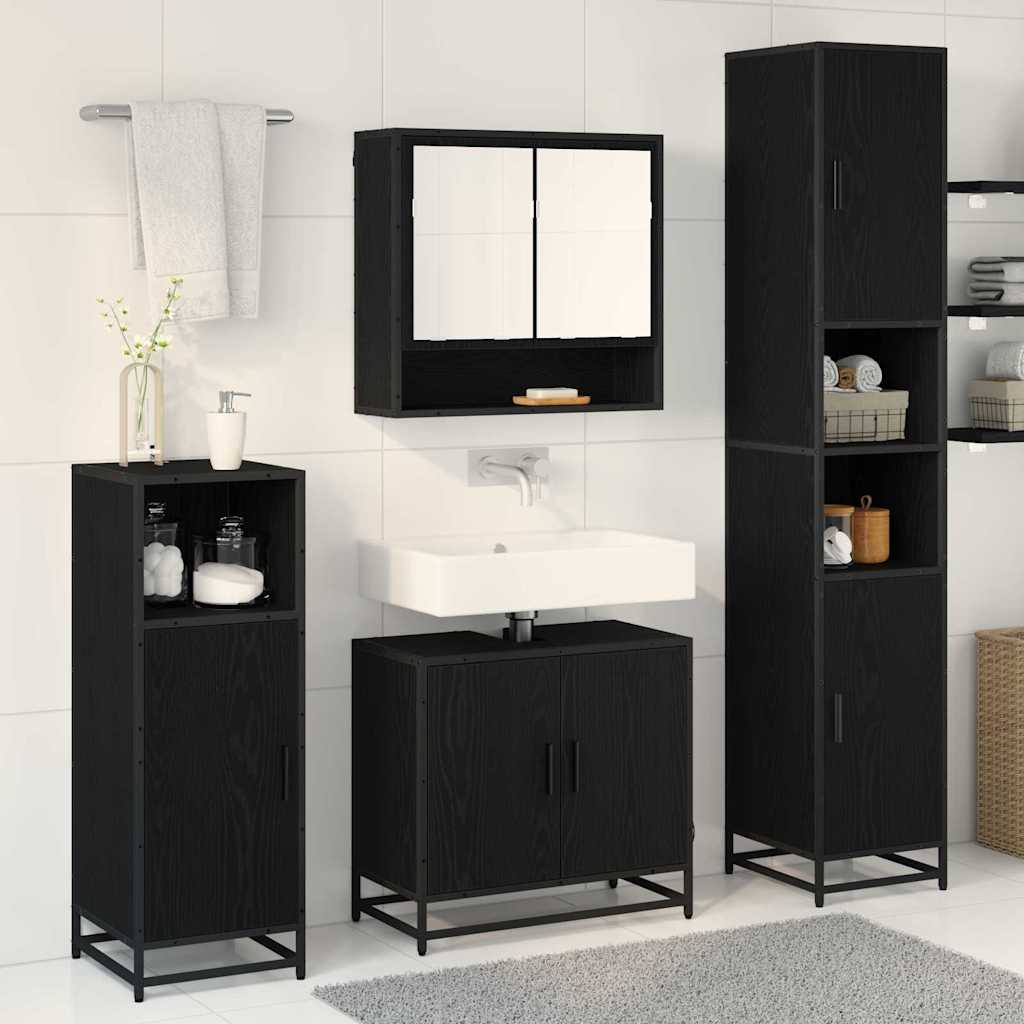 vidaXL Bathroom Furniture Set 3 pcs Artisan Oak Engineered Wood