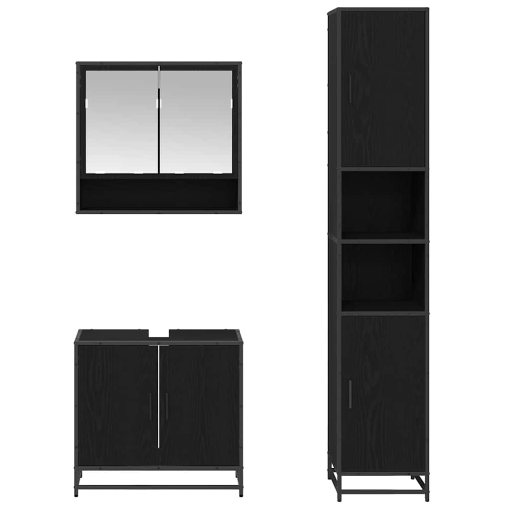 vidaXL Bathroom Furniture Set 3 pcs Artisan Oak Engineered Wood