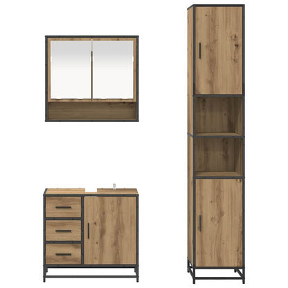 vidaXL Bathroom Furniture Set 3 pcs Artisan Oak Engineered Wood
