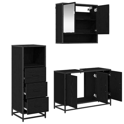 vidaXL Bathroom Furniture Set with Door 2 pcs Old Wood Engineered Wood