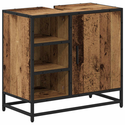 vidaXL Bathroom Furniture Set 2 pcs Old Wood Engineered Wood