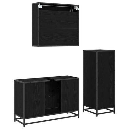 vidaXL Bathroom Furniture Set with Door 2 pcs Old Wood Engineered Wood