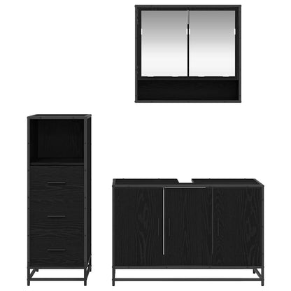 vidaXL Bathroom Furniture Set with Door 2 pcs Old Wood Engineered Wood