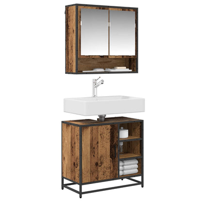 vidaXL Bathroom Furniture Set 2 pcs Old Wood Engineered Wood