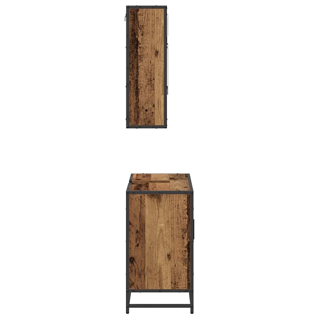 vidaXL Bathroom Furniture Set 2 pcs Old Wood Engineered Wood