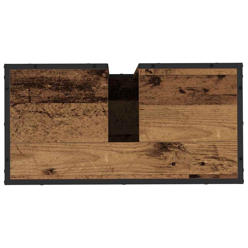 vidaXL Bathroom Furniture Set 2 pcs Old Wood Engineered Wood