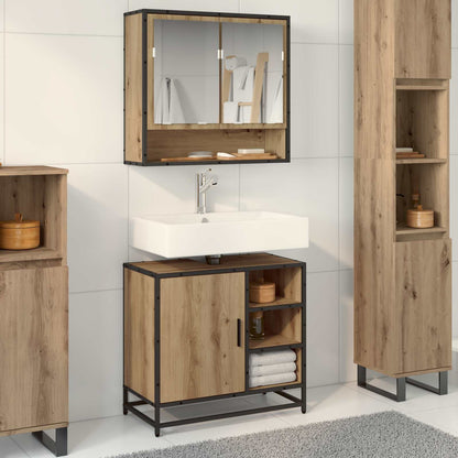 vidaXL Bathroom Furniture Set 2 pcs Artisan Oak Engineered Wood