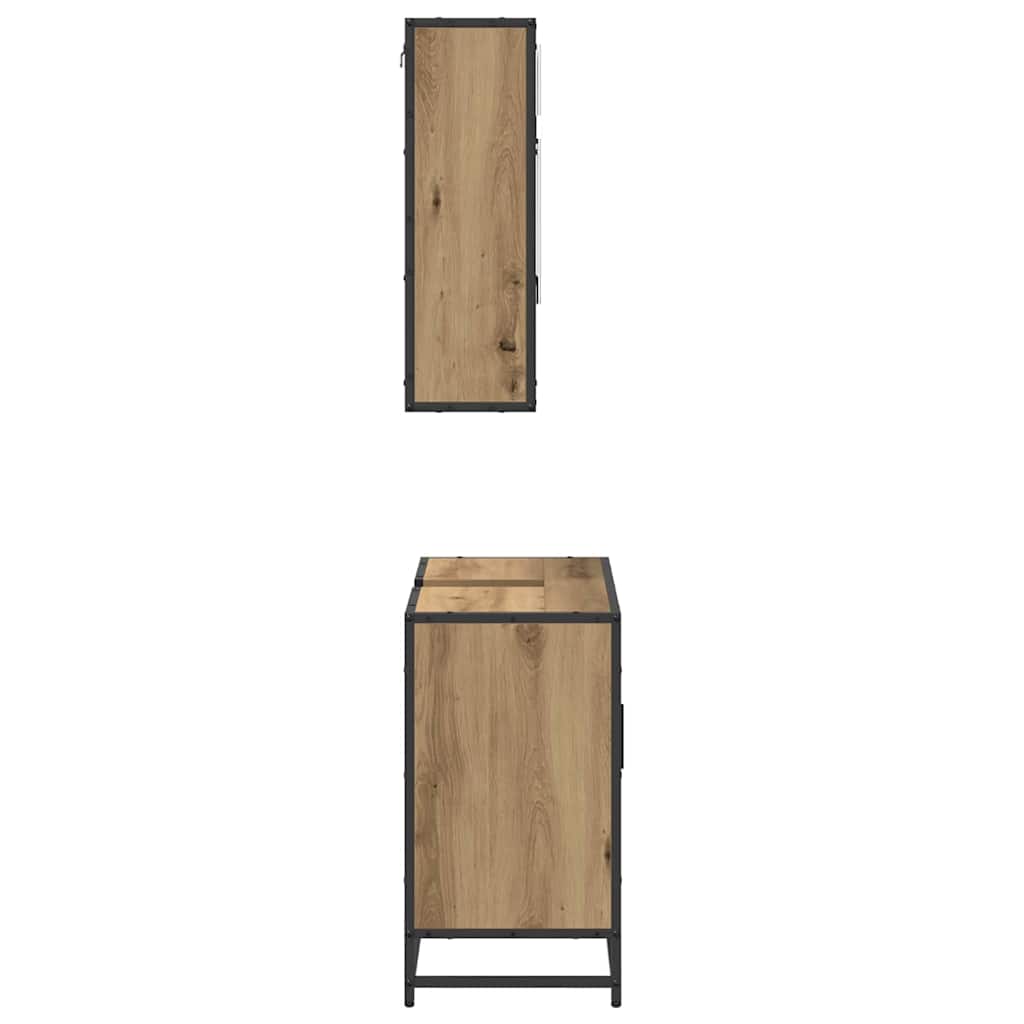 vidaXL Bathroom Furniture Set 2 pcs Artisan Oak Engineered Wood