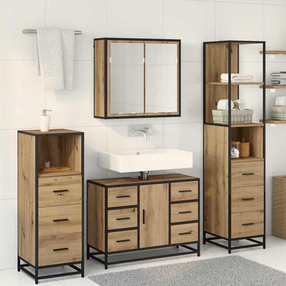vidaXL Bathroom Furniture Set 4 pcs Artisan oak Engineered wood