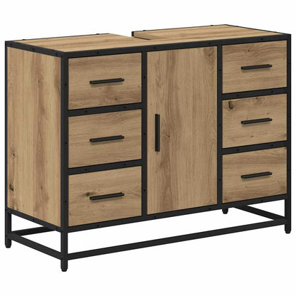 vidaXL Bathroom Furniture Set 4 pcs Artisan oak Engineered wood