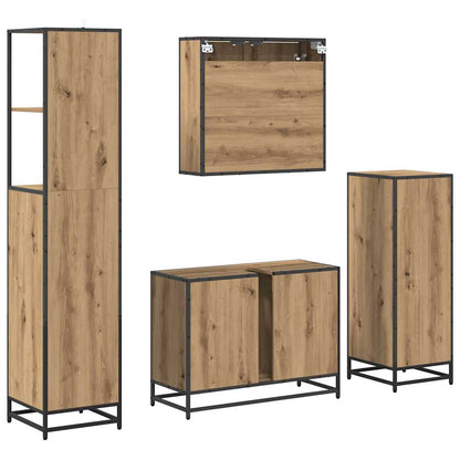 vidaXL Bathroom Furniture Set 4 pcs Artisan oak Engineered wood