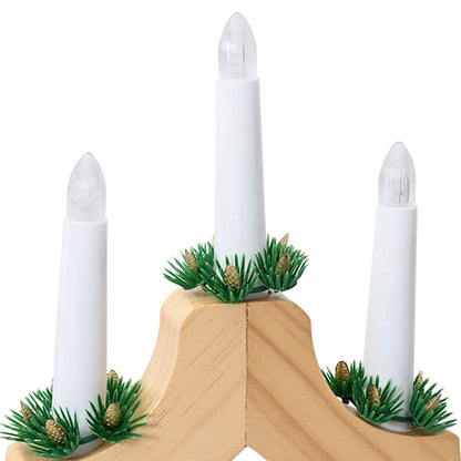 vidaXL Christmas Candle Bridge 7 LEDs Warm White 39.5 x 5 x 29 cm