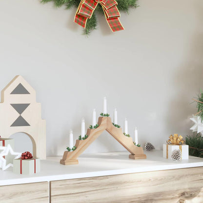 vidaXL Christmas Candle Bridge 7 LEDs Warm White 39.5 x 5 x 29 cm