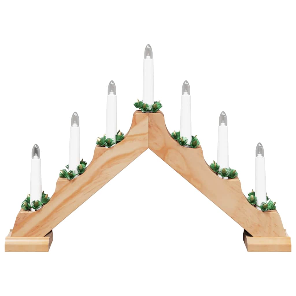 vidaXL Christmas Candle Bridge 7 LEDs Warm White 39.5 x 5 x 29 cm