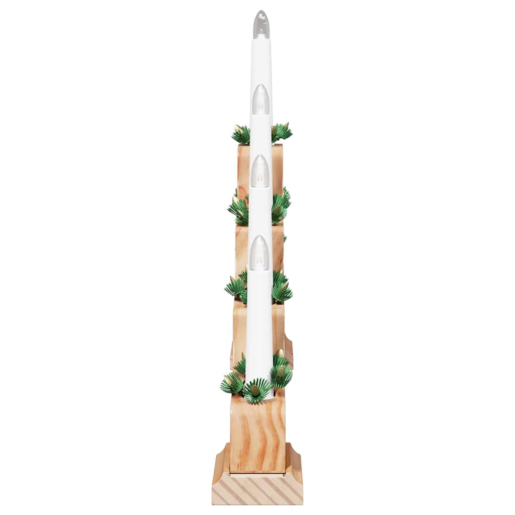 vidaXL Christmas Candle Bridge 7 LEDs Warm White 39.5 x 5 x 29 cm