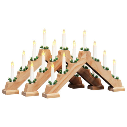 vidaXL Christmas Candle Bridge 3 pcs 7 LEDs Warm White