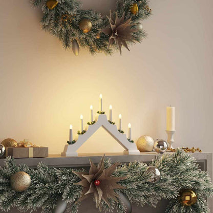 vidaXL Christmas Candle Bridge 7 LEDs Warm White 39.5 x 5 x 29 cm