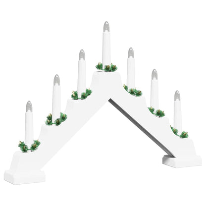 vidaXL Christmas Candle Bridge 7 LEDs Warm White 39.5 x 5 x 29 cm