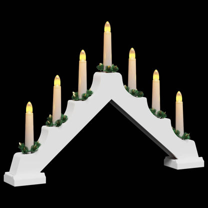 vidaXL Christmas Candle Bridge 7 LEDs Warm White 39.5 x 5 x 29 cm