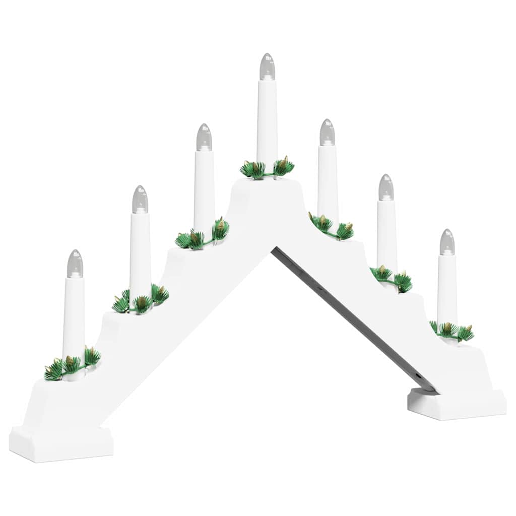 vidaXL Christmas Candle Bridge 7 LEDs Warm White 39.5 x 5 x 29 cm