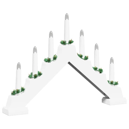 vidaXL Christmas Candle Bridge 7 LEDs Warm White 39.5 x 5 x 29 cm
