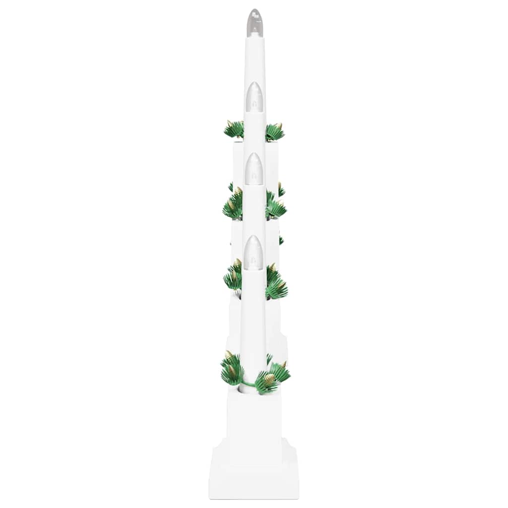 vidaXL Christmas Candle Bridge 7 LEDs Warm White 39.5 x 5 x 29 cm