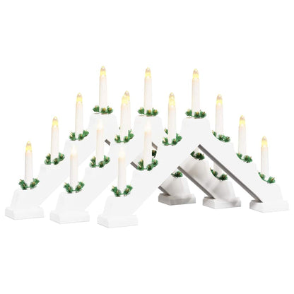 vidaXL Christmas Candle Bridge 3 pcs 7 LEDs Warm White