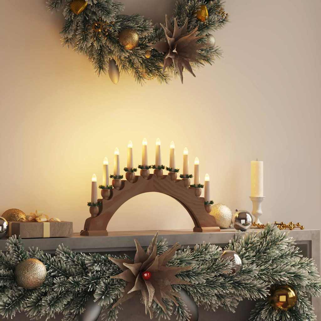 vidaXL Christmas Candle Arch with 10 LED Candles LEDs Warm White