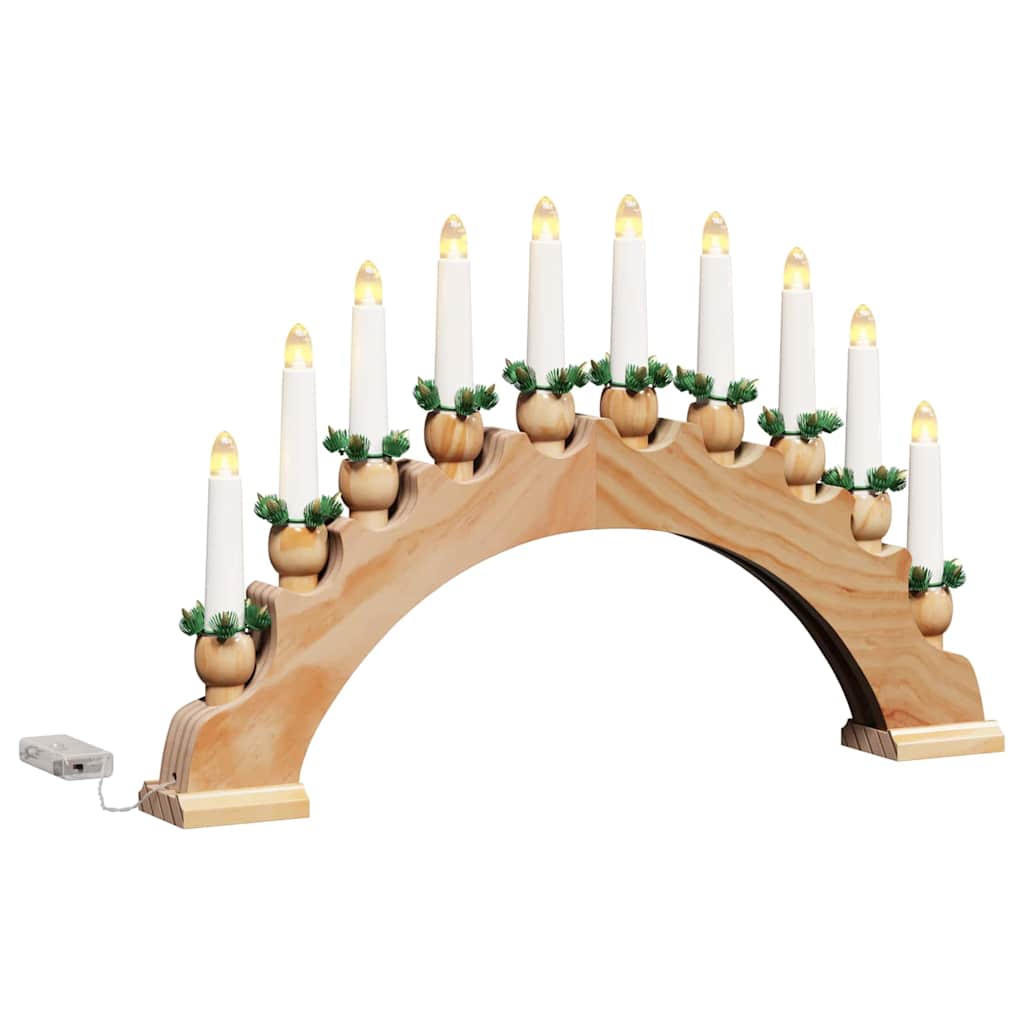 vidaXL Christmas Candle Arch with 10 LED Candles LEDs Warm White