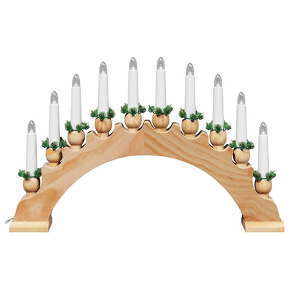 vidaXL Christmas Candle Arch with 10 LED Candles LEDs Warm White