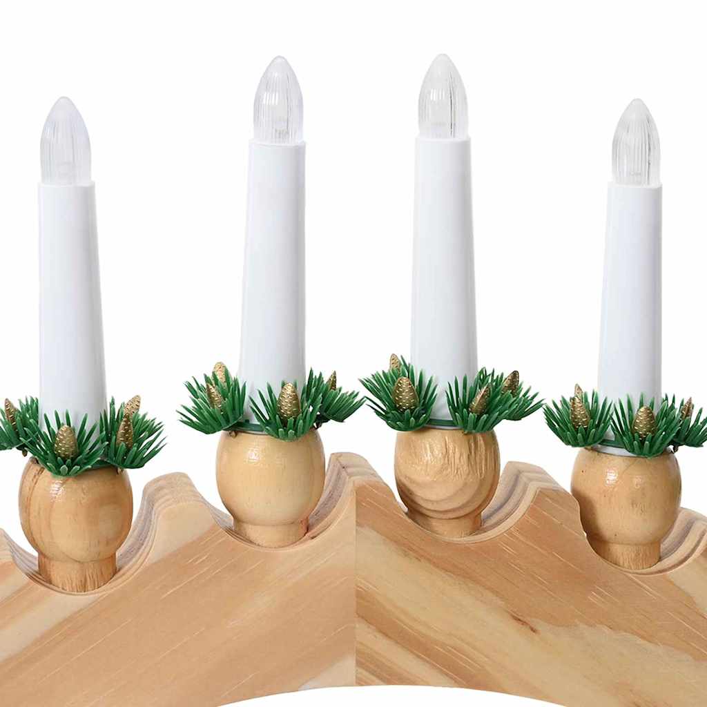 vidaXL Christmas Candle Arch with 10 LED Candles 3 pcs LEDs Warm White