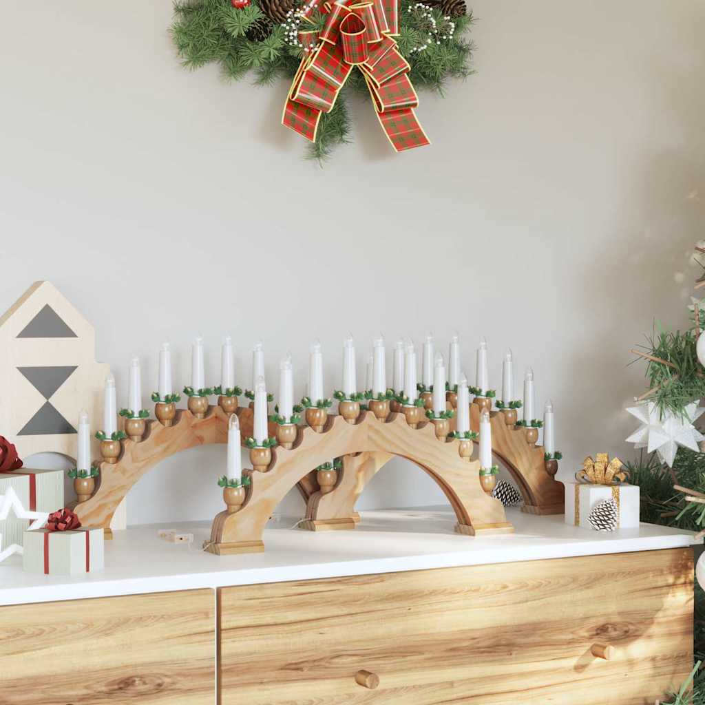 vidaXL Christmas Candle Arch with 10 LED Candles 3 pcs LEDs Warm White