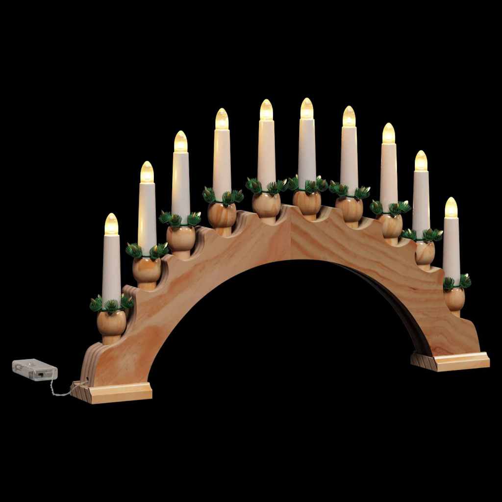 vidaXL Christmas Candle Arch with 10 LED Candles 3 pcs LEDs Warm White