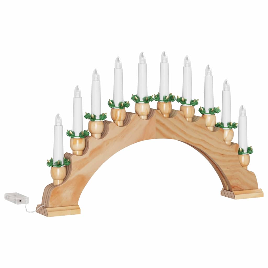 vidaXL Christmas Candle Arch with 10 LED Candles 3 pcs LEDs Warm White
