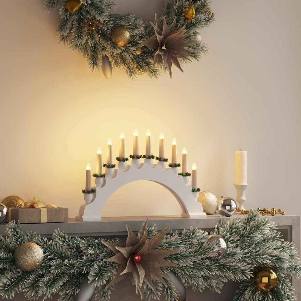 vidaXL Christmas Candle Arch with 10 LED Candles LEDs Warm White