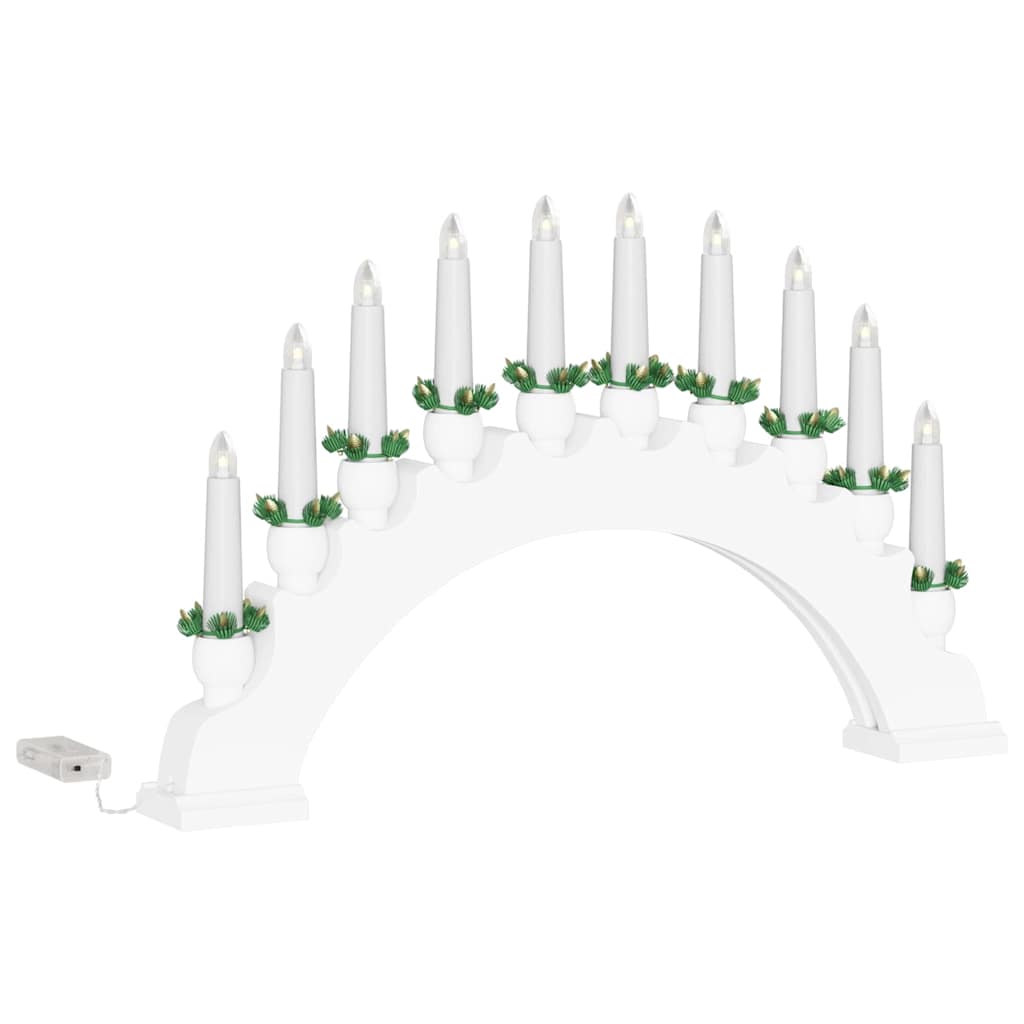 vidaXL Christmas Candle Arch with 10 LED Candles LEDs Warm White