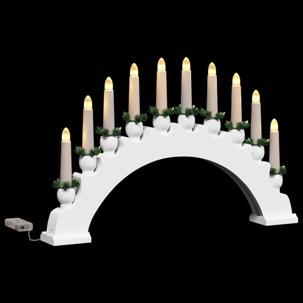 vidaXL Christmas Candle Arch with 10 LED Candles LEDs Warm White