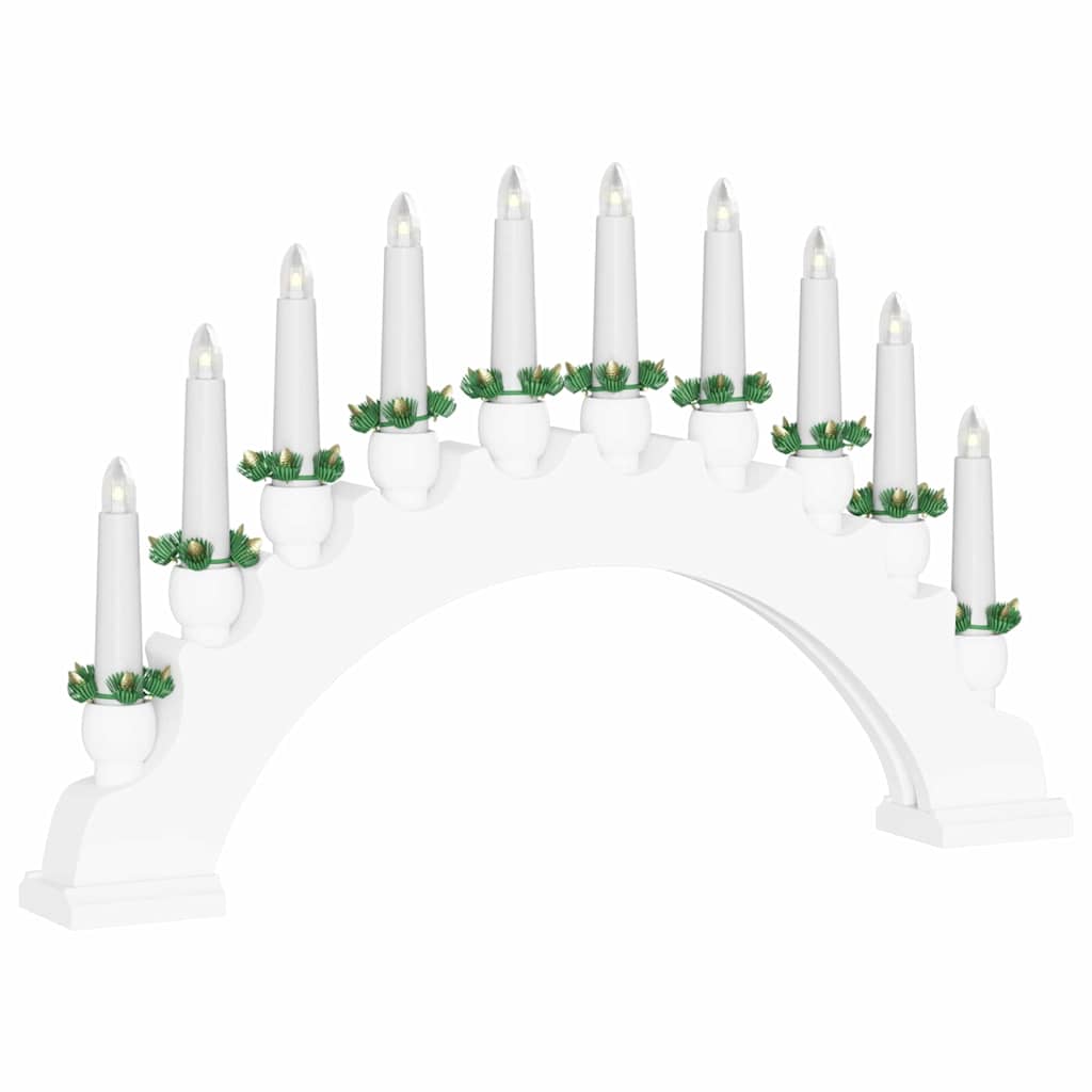 vidaXL Christmas Candle Arch with 10 LED Candles LEDs Warm White