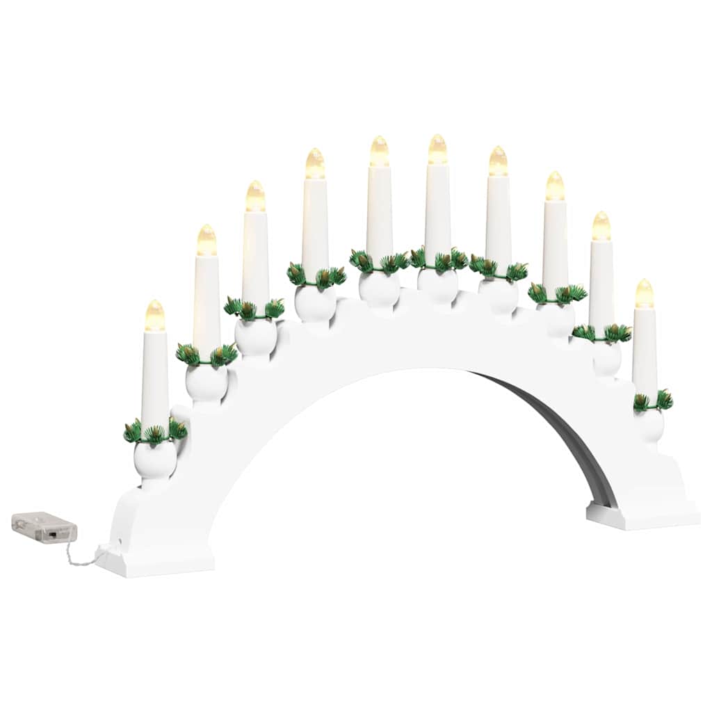 vidaXL Christmas Candle Arch with 10 LED Candles 3 pcs LEDs Warm White