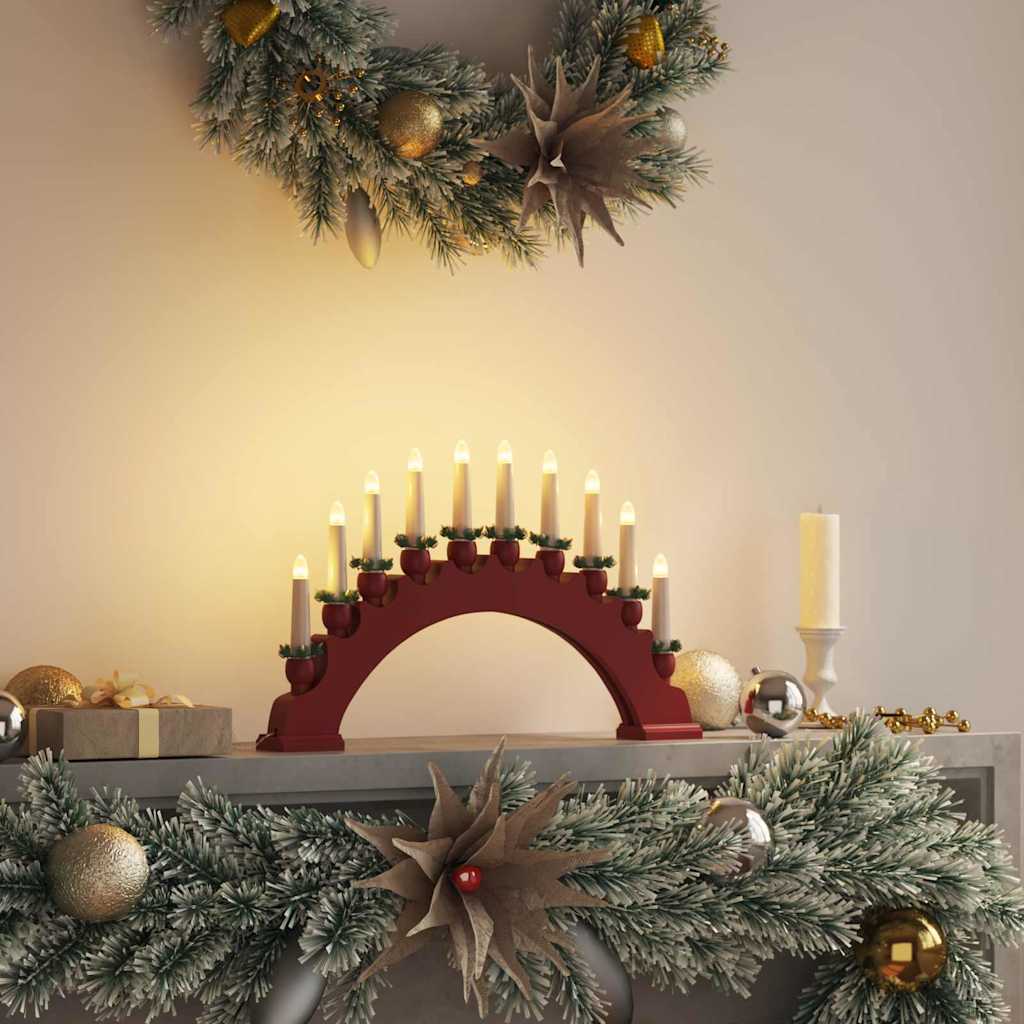 vidaXL Christmas Candle Arch with 10 LED Candles LEDs Warm White