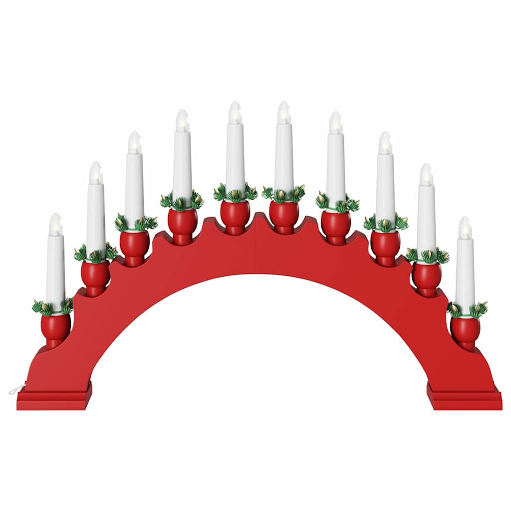 vidaXL Christmas Candle Arch with 10 LED Candles LEDs Warm White