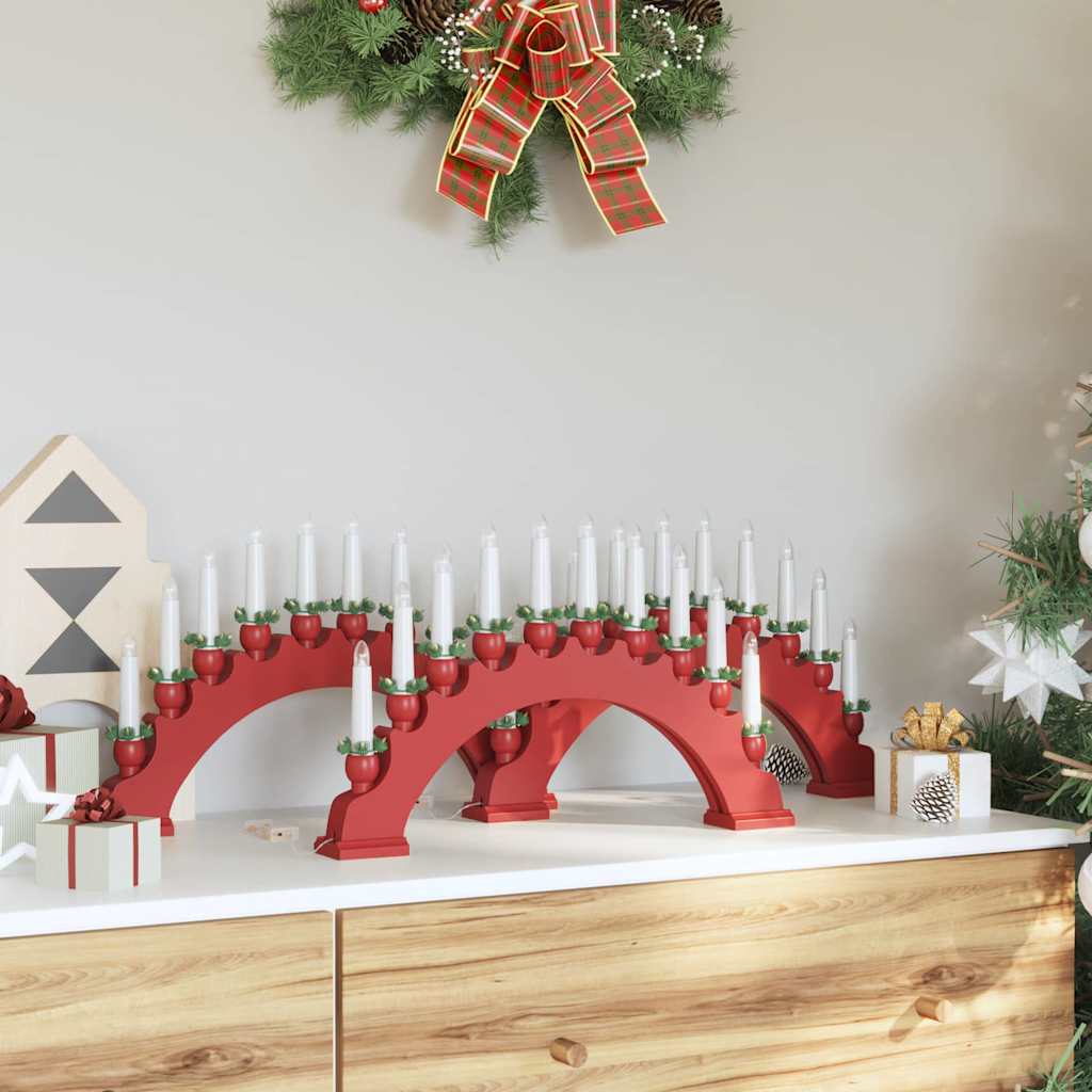 vidaXL Christmas Candle Arch with 10 LED Candles 3 pcs LEDs Warm White