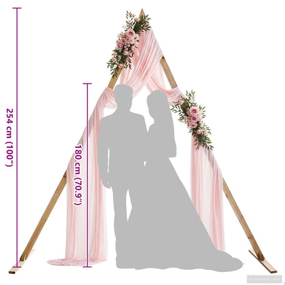 vidaXL Wedding Arch Light Brown 202 x 95 x 254 cm Solid Pine Wood