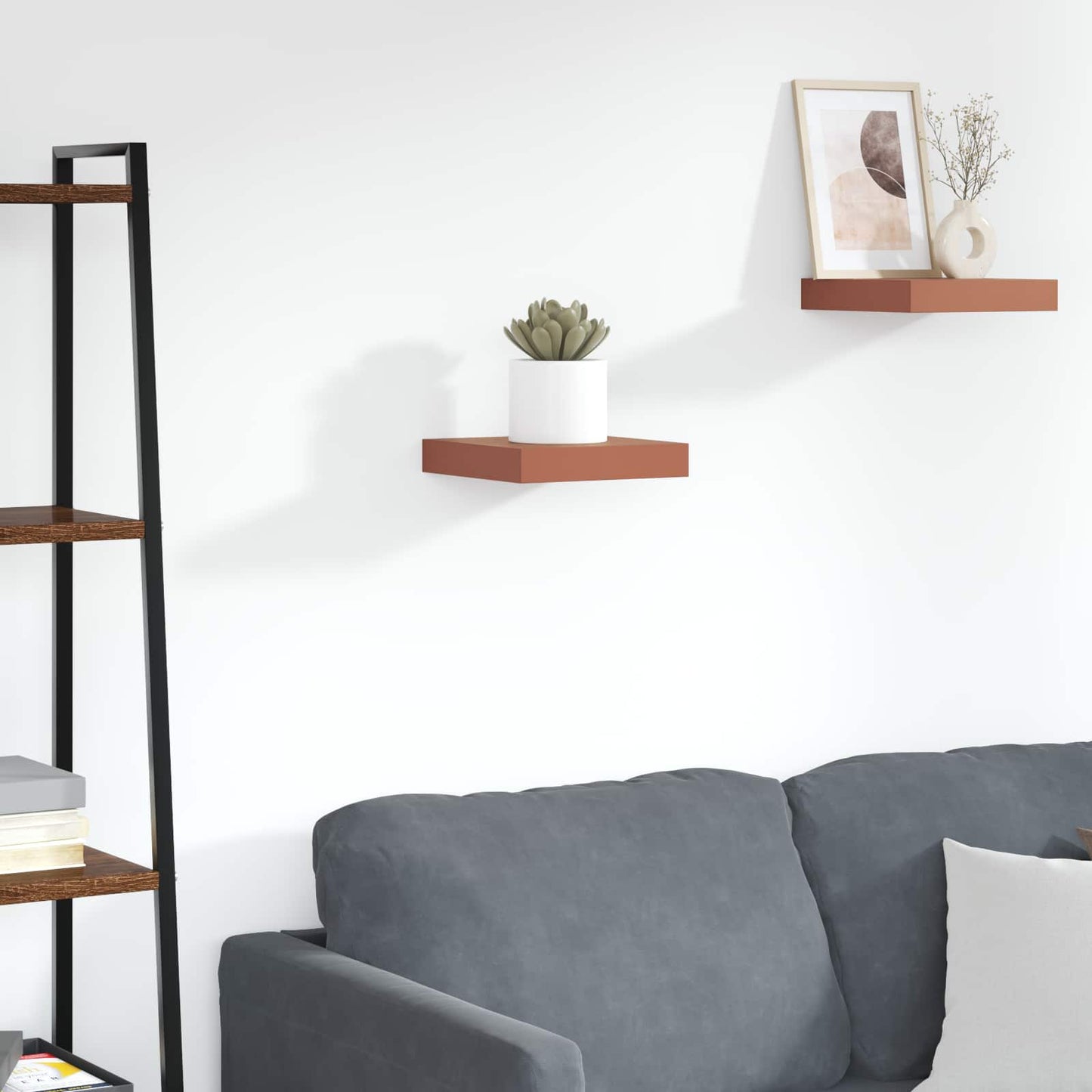 vidaXL Wall Shelf Wall-mounted Red 23 x 23.5 x 4 cm Engineered Wood
