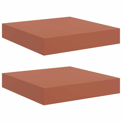 vidaXL Wall Shelf 2 pcs Red 23 x 23.5 x 4 cm Engineered Wood